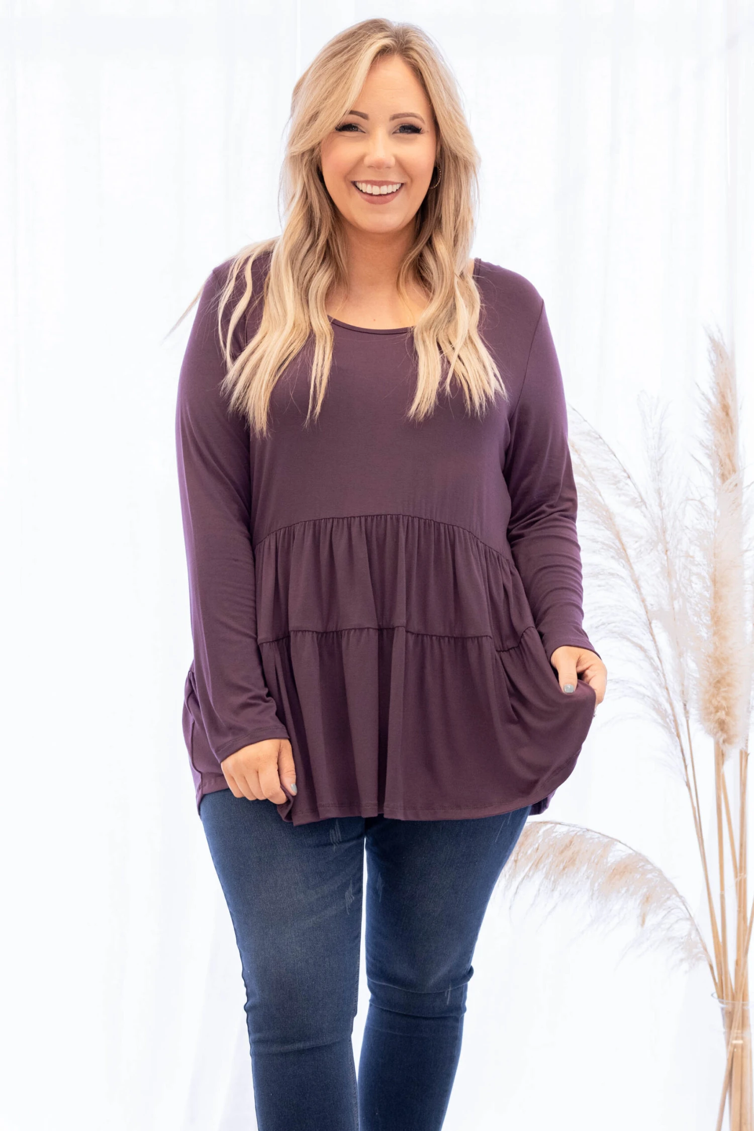 Closer To Me Top, Mulberry 3 Closer To Me Top, Mulberry