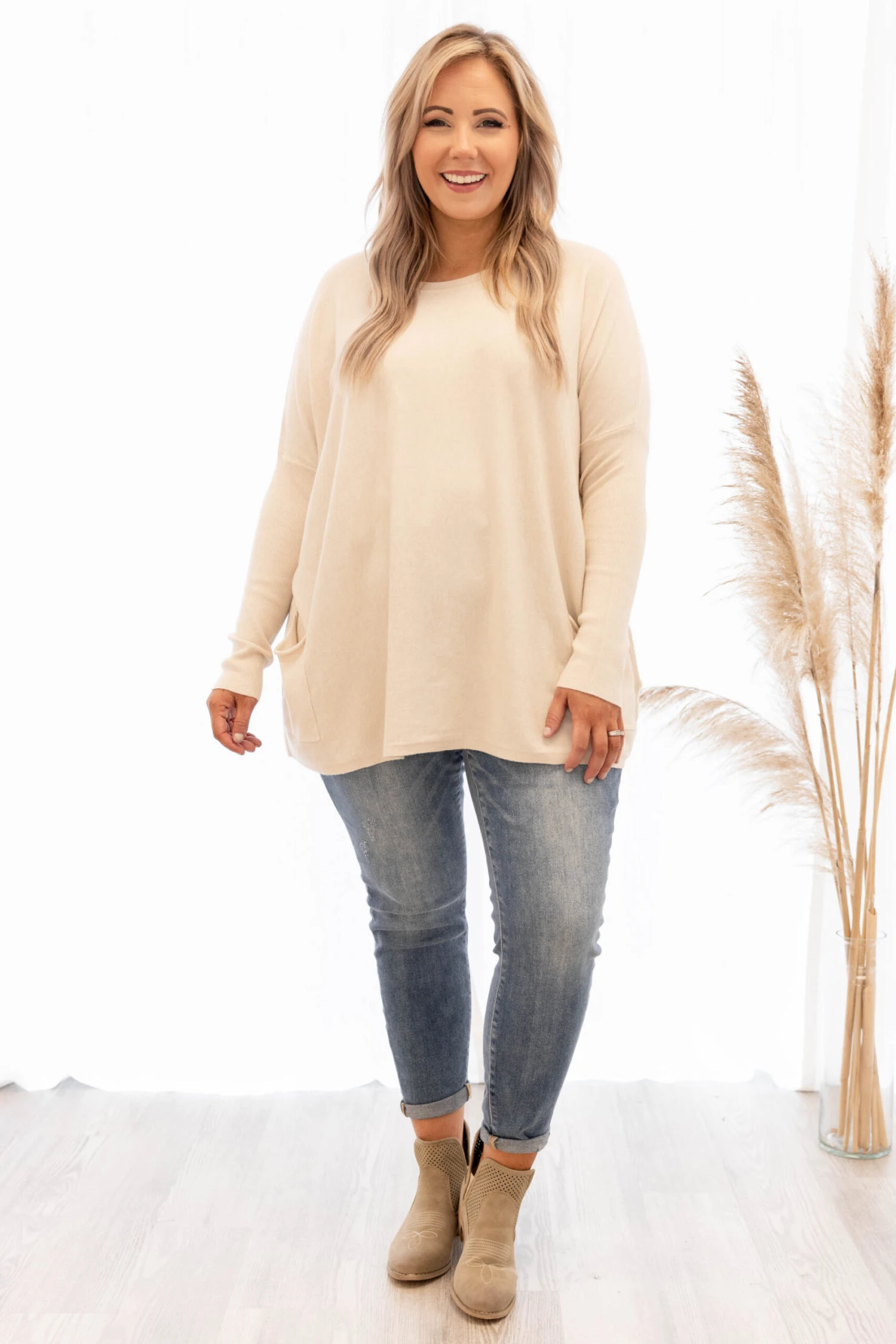 The Thrill Of The Day Sweater, Oatmeal 4 The Thrill Of The Day Sweater, Oatmeal - Image 2