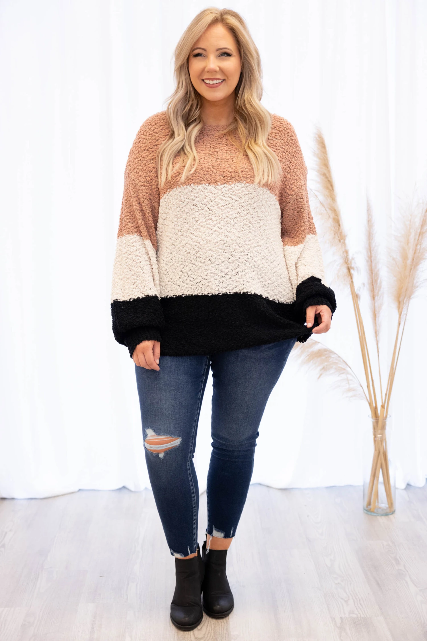 Lover's Reunion Sweater, Camel Combo 5 Lover's Reunion Sweater, Camel Combo - Image 3