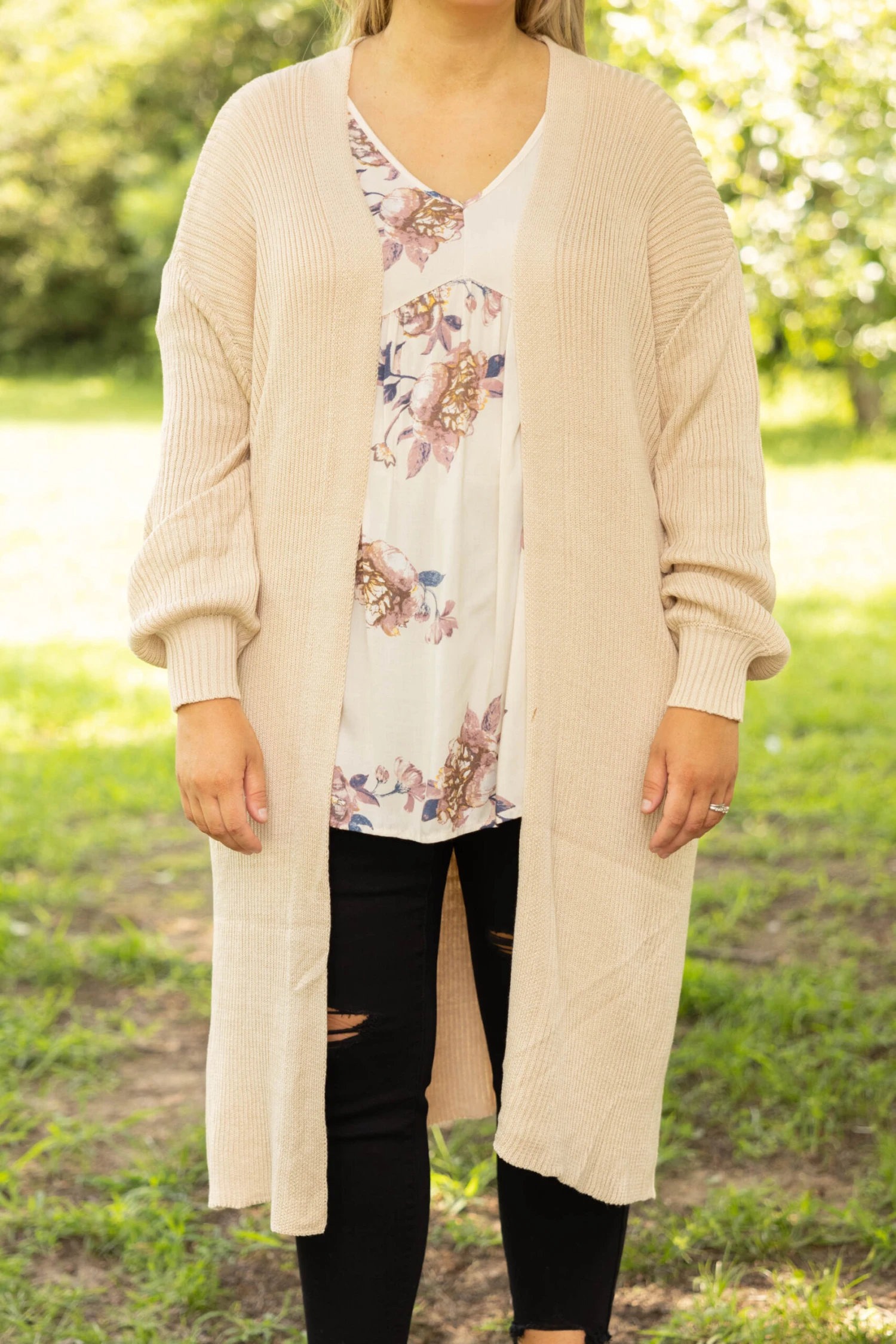 Let's Roll Out Cardigan, Sand 6 Let's Roll Out Cardigan, Sand - Image 4