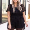 Timeless Essence Romper, Black