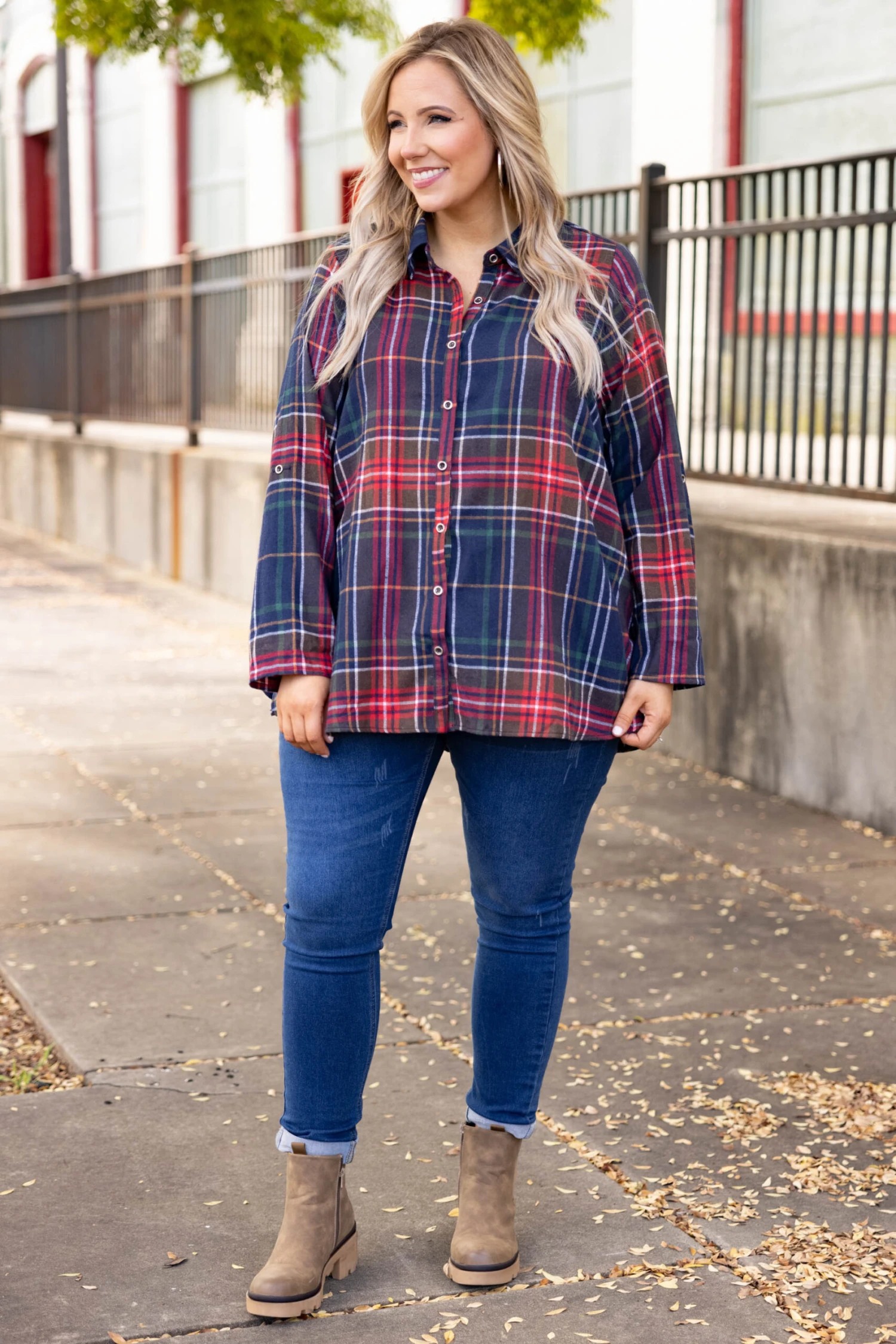 Happy In Life Top, Navy 4 Happy In Life Top, Navy - Image 2