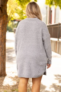 Little Do You Know Dress, Heathered Gray -Chic Soul Store 5E1A4750