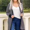 At Least For Now Cardigan, Black-Ivory -Chic Soul Store 5E1A5172