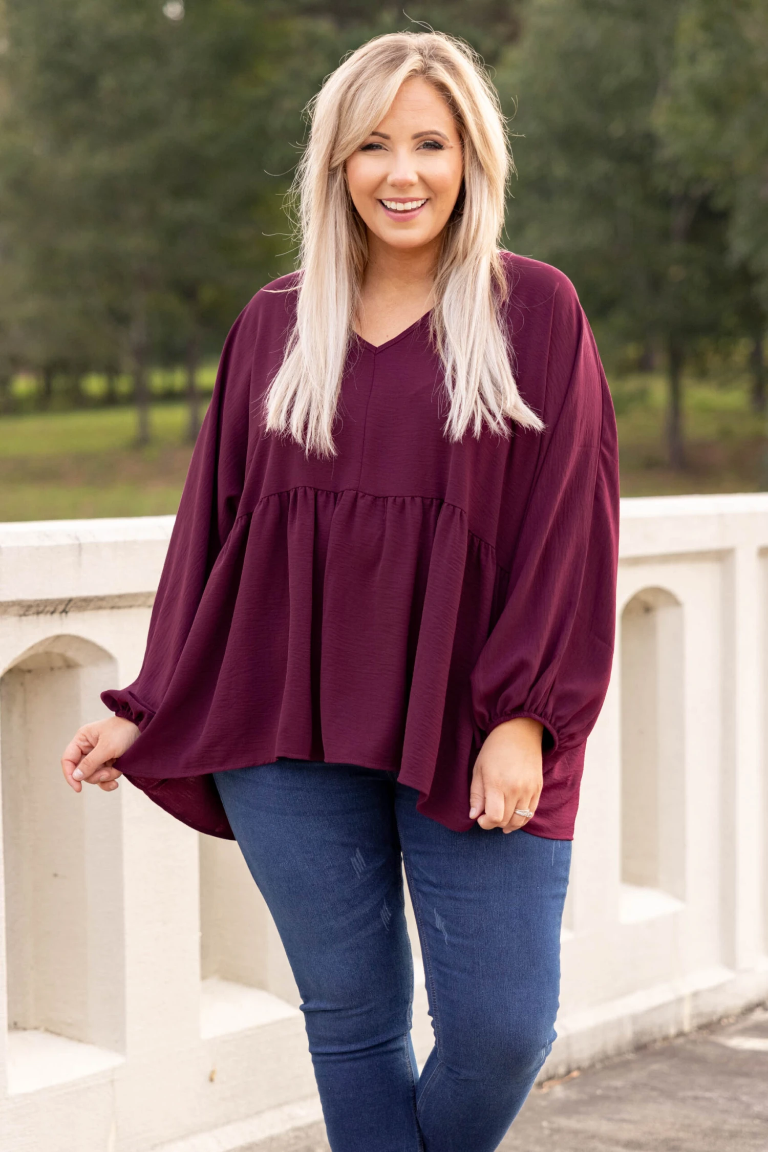 This Is Real, This Is Me Top, Burgundy 3 This Is Real, This Is Me Top, Burgundy