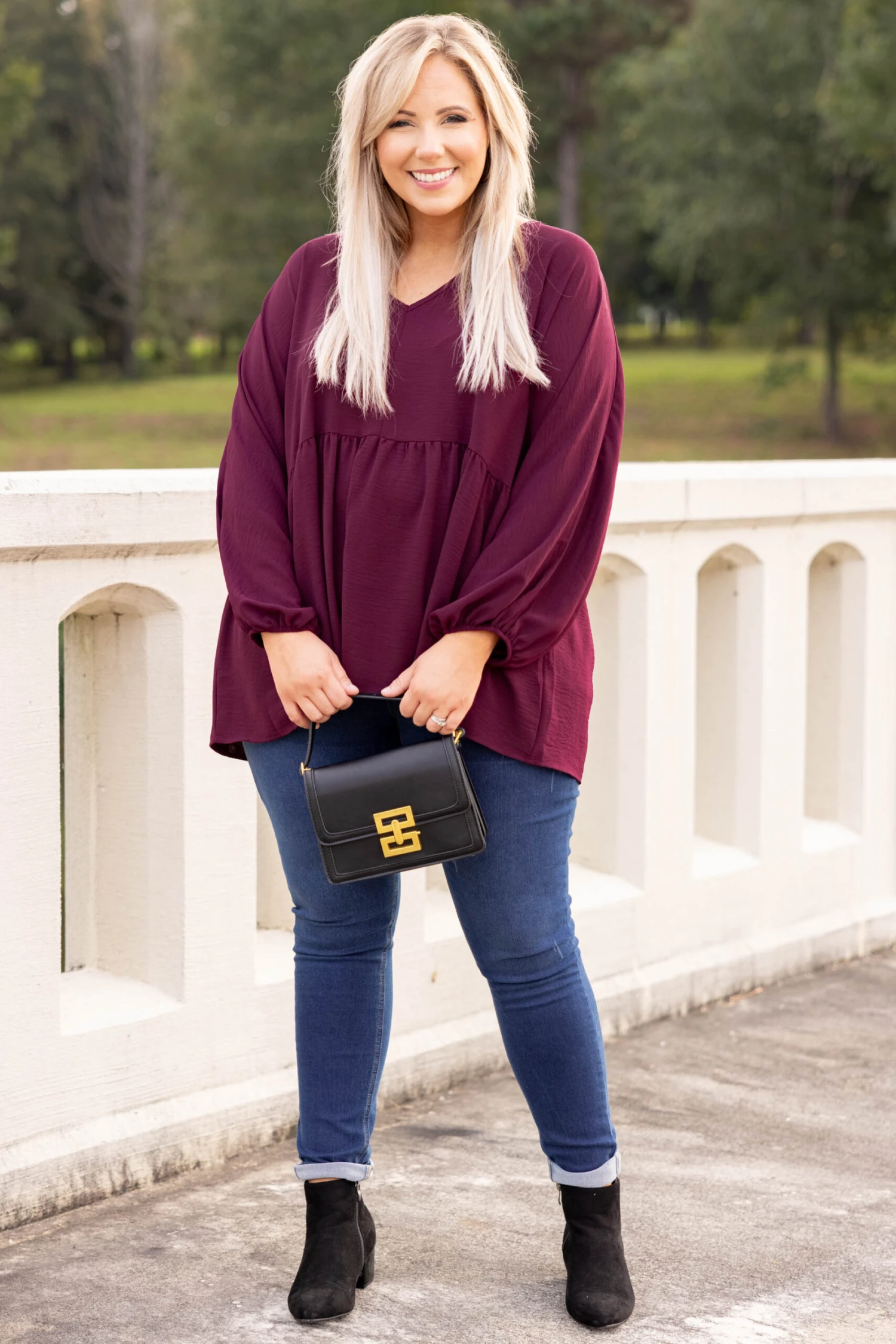 This Is Real, This Is Me Top, Burgundy 4 This Is Real, This Is Me Top, Burgundy - Image 2