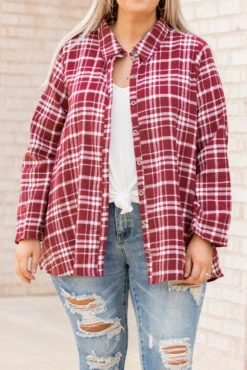 Cruising Through Life Top, Burgundy -Chic Soul Store 5E1A5469