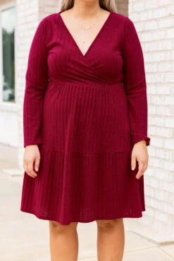 The Parents Would Be Proud Dress, Burgundy -Chic Soul Store 5E1A5519