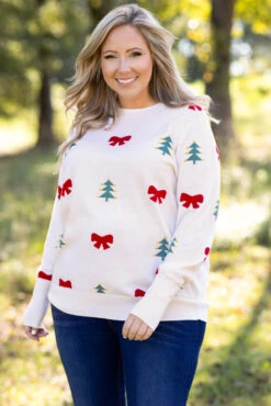 Wrapping Presents Sweater, Ivory