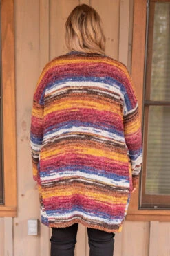 By The Way Cardigan, Burgundy Multi -Chic Soul Store 5E1A7328