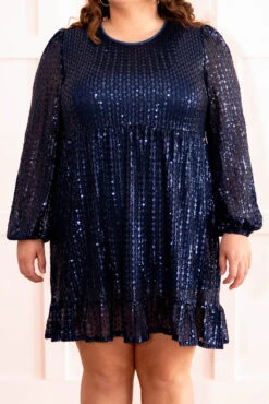 That Dazzling Glow Dress, Navy -Chic Soul Store 5E1A7338
