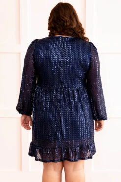 That Dazzling Glow Dress, Navy -Chic Soul Store 5E1A7339