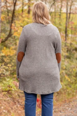 Grow Up, Show Up Cardigan, Gray -Chic Soul Store 5E1A7382