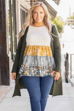 Cuddle Weather Cardigan, Olive