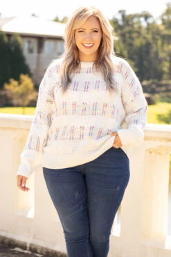 Putting My Hands In The Air Sweater, Ivory