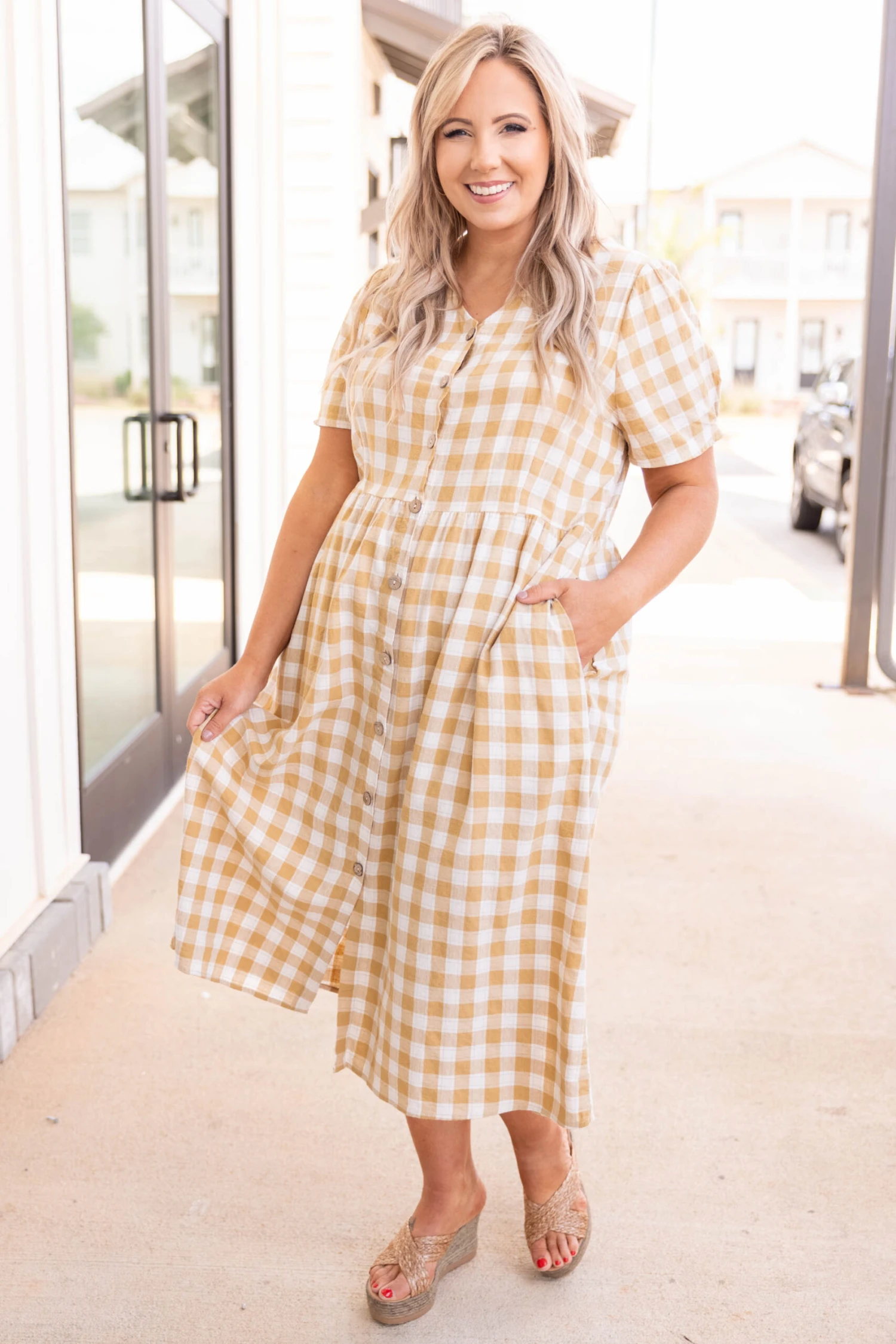 Brunch Vibes Dress, Yellow 3 Brunch Vibes Dress, Yellow