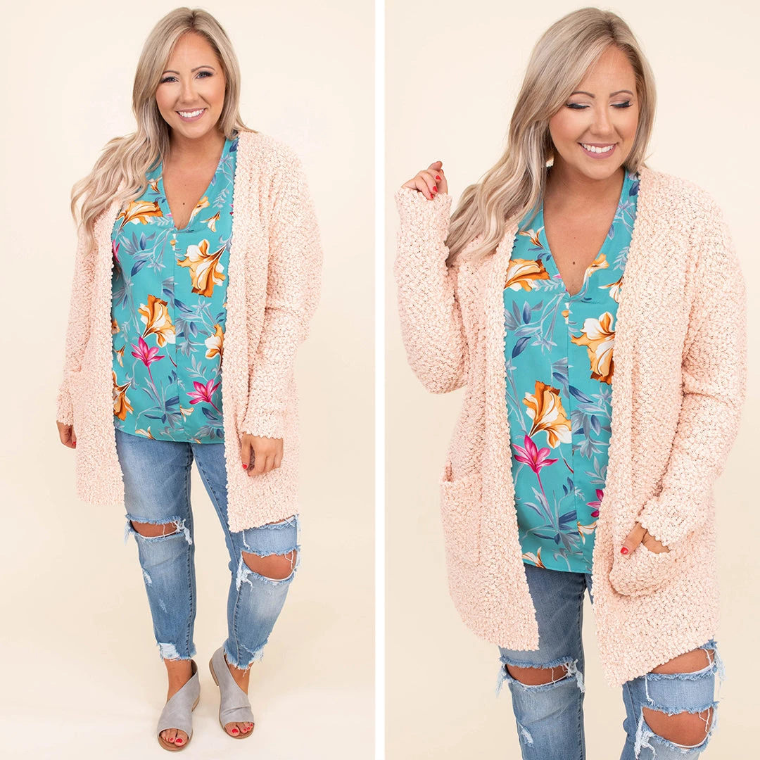 Not Too Late For Love Cardigan, Light Peach 8 Not Too Late For Love Cardigan, Light Peach - Image 6