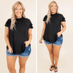 Fancy Fancy Top, Black -Chic Soul Store 5 2388216c 58a3 40f2 91c9 e08c3706e27f