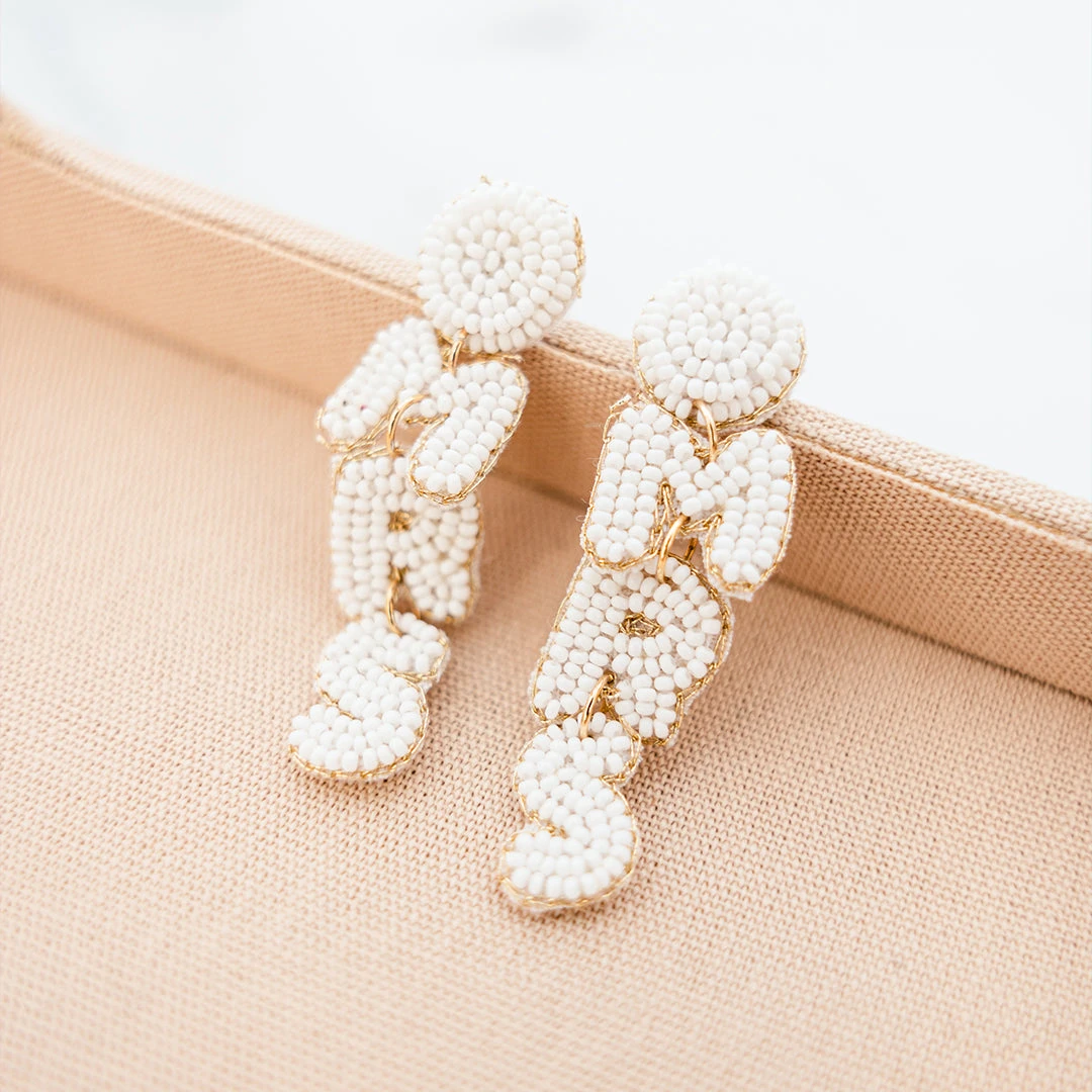 In A Dream Earrings, White 6 In A Dream Earrings, White - Image 4