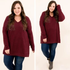 Cool Is Calling Tunic, Dark Burgundy -Chic Soul Store 5 a01f32c1 80f2 4808 9bdb 44a1a179fa79