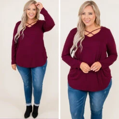 Neutral But Nice Top, Elderberry -Chic Soul Store 5 a813e436 d796 4717 852f c230531d1bec