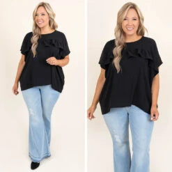 Fly Me To The Moon Top, Black -Chic Soul Store 5 ad5af5ff cb33 4990 ba20 a8c93c4062e6