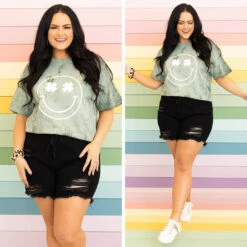 Comfort Colors: Smiling Clover Tee, Fern -Chic Soul Store 5 b5fa62d0 8465 49f7 b4b1 a08fe922f684
