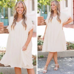 Parlor Strolling Dress, Ivory -Chic Soul Store 5 c855299a 8f4e 41a9 9b7c afca111bfc3b