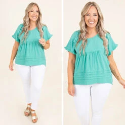 Coastal Living Top, Emerald -Chic Soul Store 5 ecfefe3e d0b4 4865 b0a3 455bf9a41580