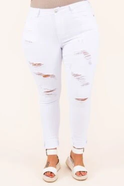 Go Explore Boyfriend Jeans, White -Chic Soul Store 6 11 11154 Edit