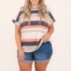 Drowning In The Night Top, Navy-Pink -Chic Soul Store 6 4 10502