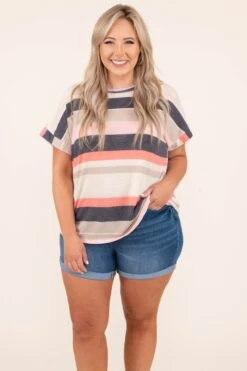 Drowning In The Night Top, Navy-Pink