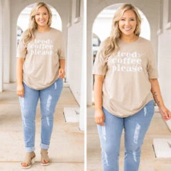 Iced Coffee Please Tee, Tan -Chic Soul Store 6 12397009 d611 4822 b5cd 84fee9b0a7a1