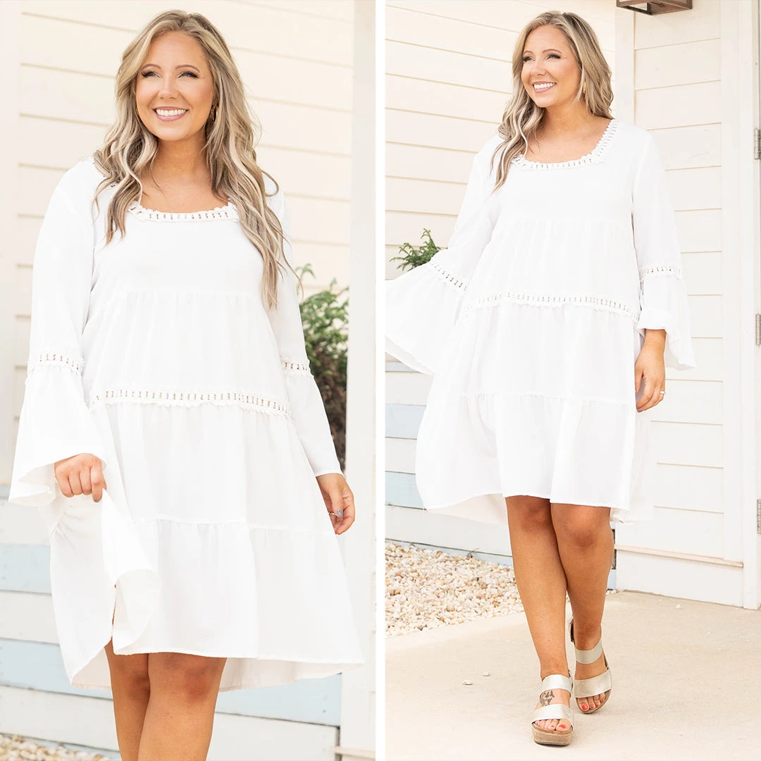 Listen To My Heart Dress, White 8 Listen To My Heart Dress, White - Image 6