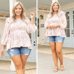 Everything's Just Peachy Blouse, Peach 13 Everything's Just Peachy Blouse, Peach -Chic Soul Store 6 1b8593a5 5880 43f2 9b93 51deca2e5f83