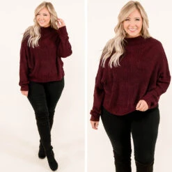 Don't Wait On Me Sweater, Burgundy -Chic Soul Store 6 421b57e3 581b 485d a2f3 922cd74ac90f