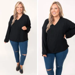 Just Wait And See Top, Black -Chic Soul Store 6 43e75506 d847 4530 be43 7dc222397734