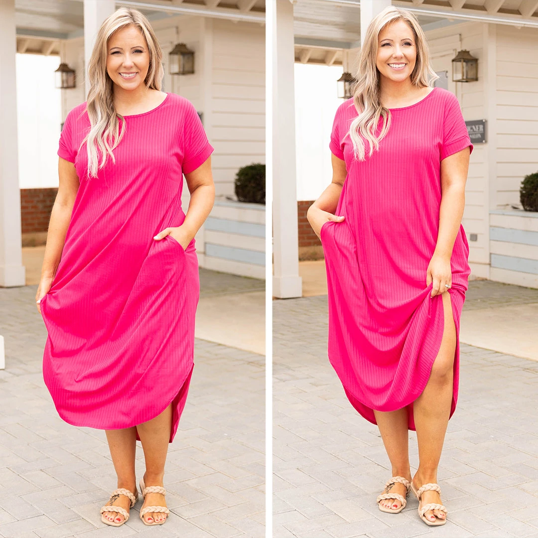 Elegant Darling Dress, Fuchsia 8 Elegant Darling Dress, Fuchsia - Image 6