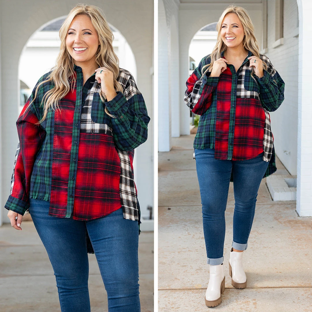 Cross Road Blues Tunic, Hunter Green-Ivory-Red 8 Cross Road Blues Tunic, Hunter Green-Ivory-Red - Image 6