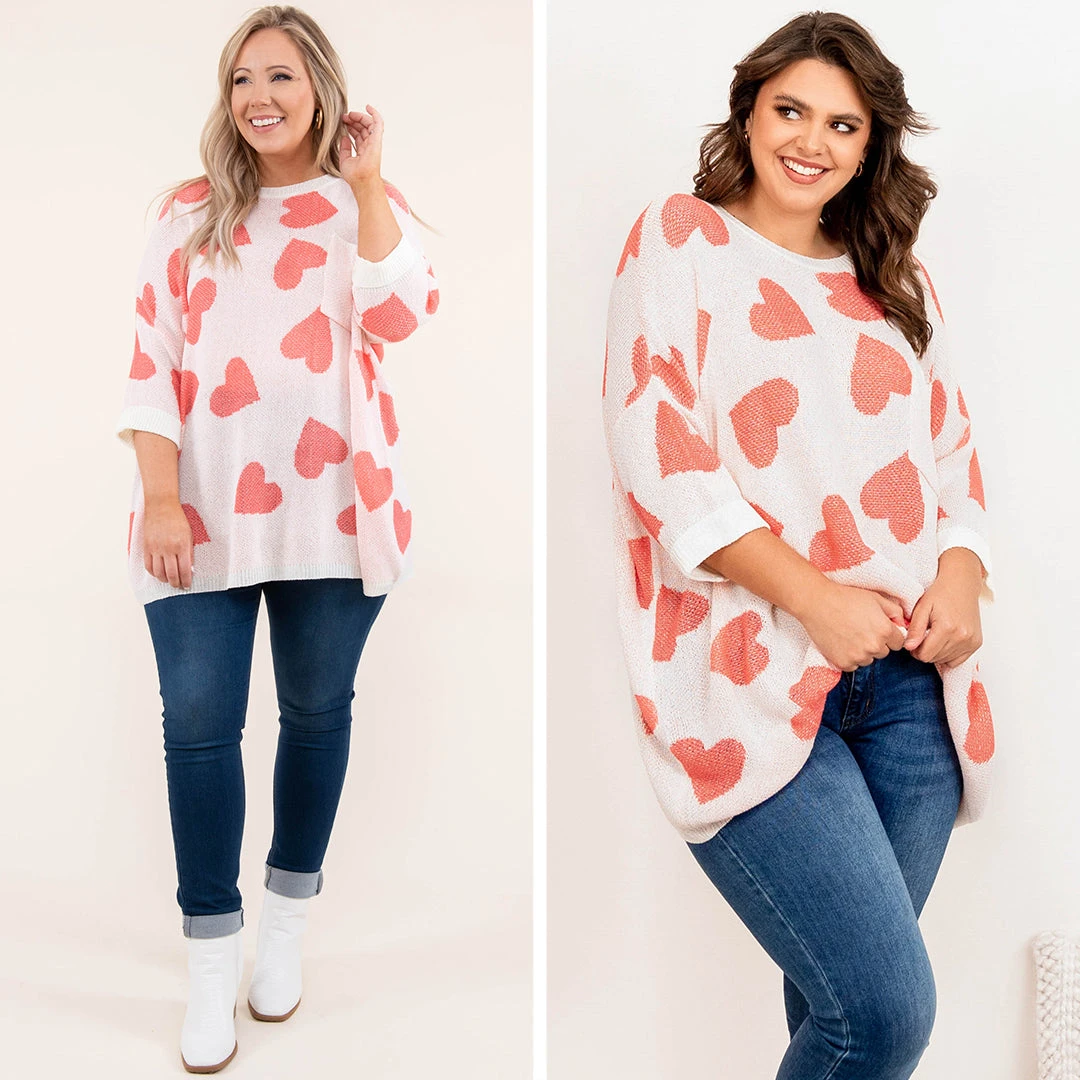 All Of My Kindness Sweater, Orange Heart 8 All Of My Kindness Sweater, Orange Heart - Image 6