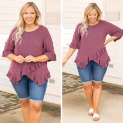 Feelin' Like A Dime Top, Plum -Chic Soul Store 6 add12b0c 89ea 4423 bae8 c3de9213da67