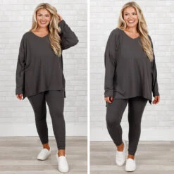 Happiness Because Of You Set, Ash Grey -Chic Soul Store 6 b3e11584 b0cc 4c87 a453 1b96a52be5df