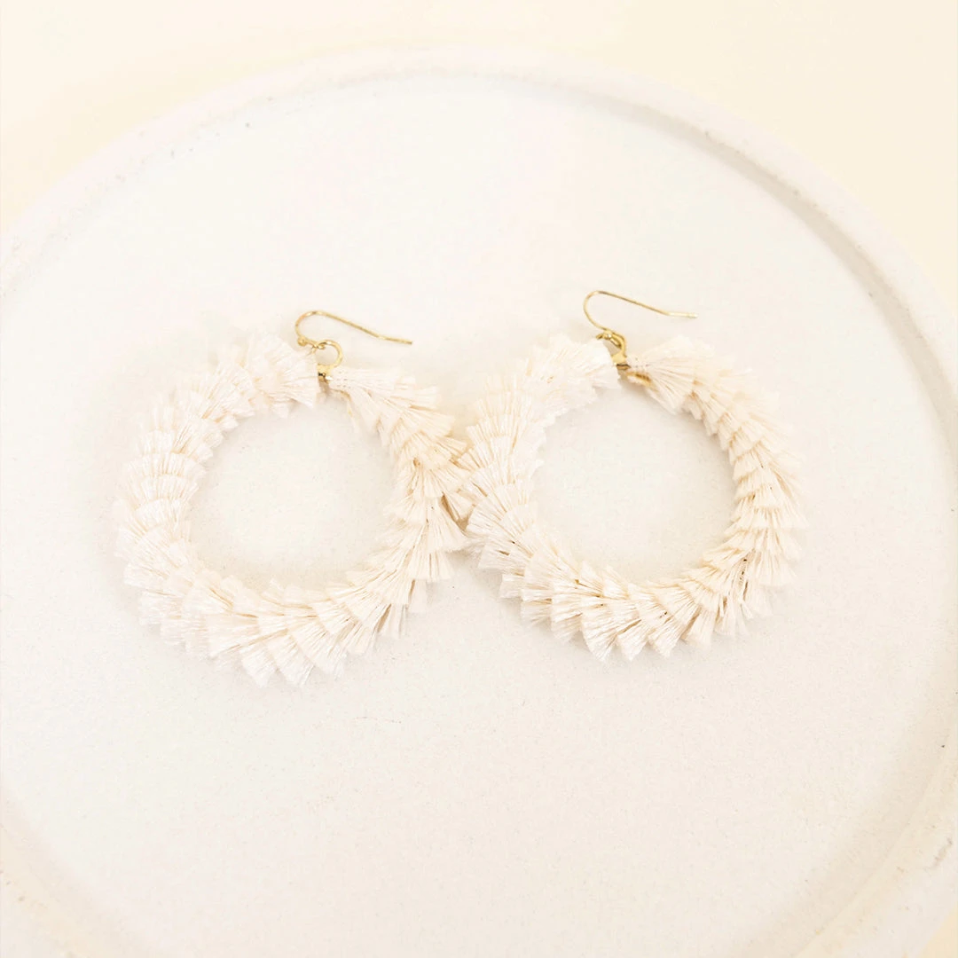 Twirl Around Earrings, Ivory 7 Twirl Around Earrings, Ivory - Image 5