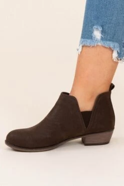 Foot In The Door Booties, Brown -Chic Soul Store 7 21 12641 Edit