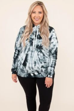 Text You Later Hoodie, Black-White