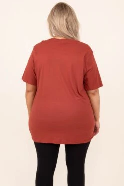 Leopard Heart Tee, Rust -Chic Soul Store 7 27 12822