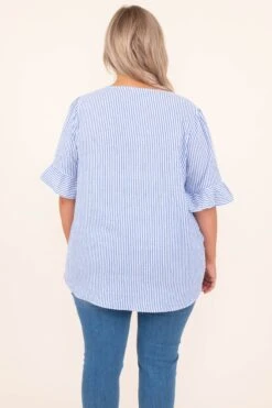 Jail House Rock Top, Blue -Chic Soul Store 7 7 12056