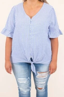 Jail House Rock Top, Blue -Chic Soul Store 7 7 12057