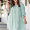 Perk Things Up Dress, Sage -Chic Soul Store 746A2609 Edit