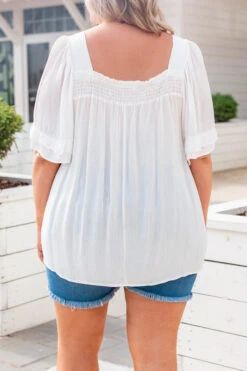 All My Friends Blouse, Ivory -Chic Soul Store 746A4420 Edit